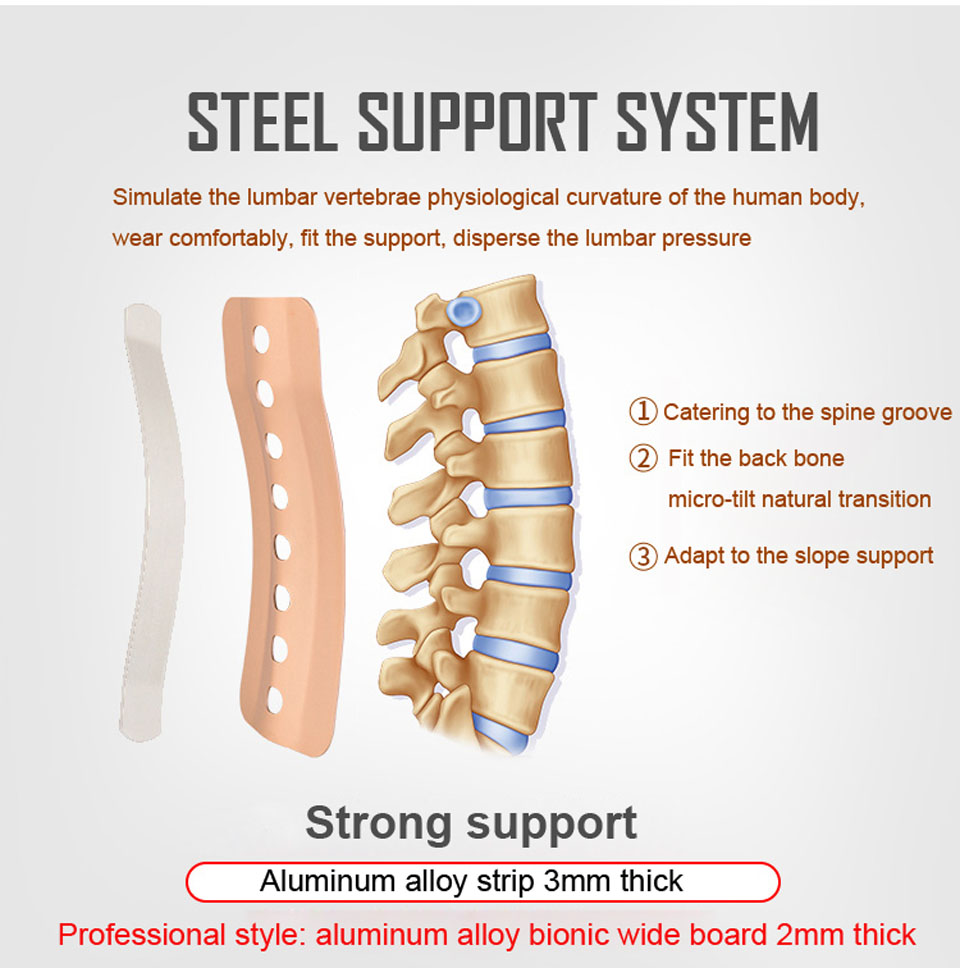 Men Spine Support Belt Steel Plate Support Gym Fitness Weightlifting Squat Sport Military Tactical Lumbar Belt Waist Trimmer