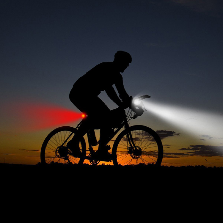 super bright waterproof bicycle front head Flashlight rechargeable safety warning Taillight Rear lamp USB Bike Light Set for mtb