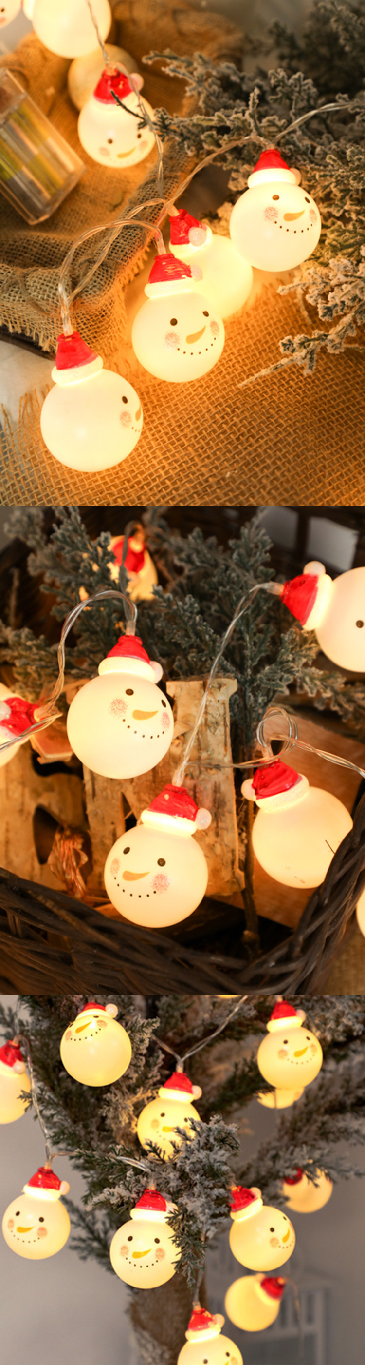 1M-3M snowman led fairy string lights santa led Christmas light home garden indoor party wedding Christmas decoration light