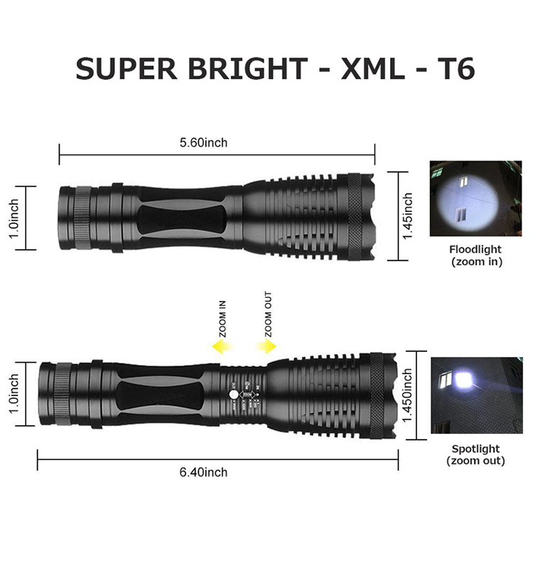 1000 Lumen LED taschenlampe waterproof torcia led el XML T6 18650 zaklamp 5 Mode linternas torch light ultra Power Flashlight