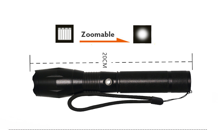 High Quality USB 1000 Lumens Tactical Powerful T6 18650 Rechargeable USB Flashlight