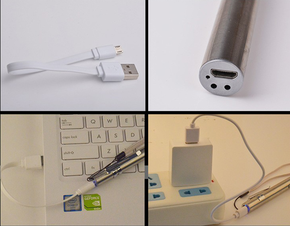 Mini Pocket USB Rechargeable LED tiny Flashlight nurses doctor ophthalmic medical pen torch