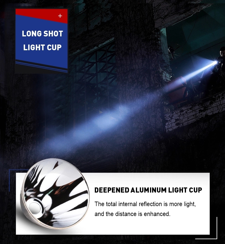1000 Lumen el feneri T6 Aluminum outdoor led torch Waterproof 18650 rechargeable camping light long shot Fixed focus flashlight
