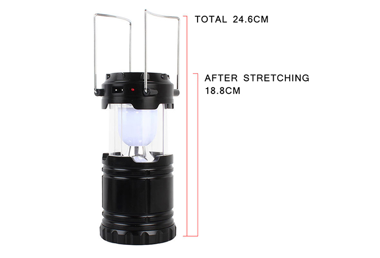 Rechargeable Portable Outdoor Led Solar Camping Lantern with USB and DC socket