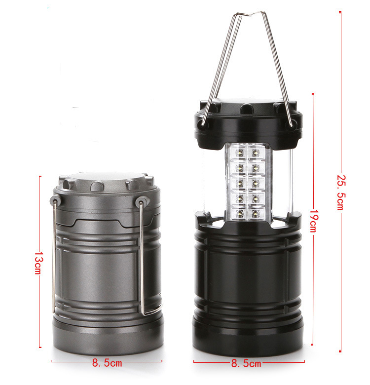 Hiking Collapsible Tent Light Survival Kit Plastic portable Outdoor Hand Multi-functional Emergency 30 led Camping Lantern Light