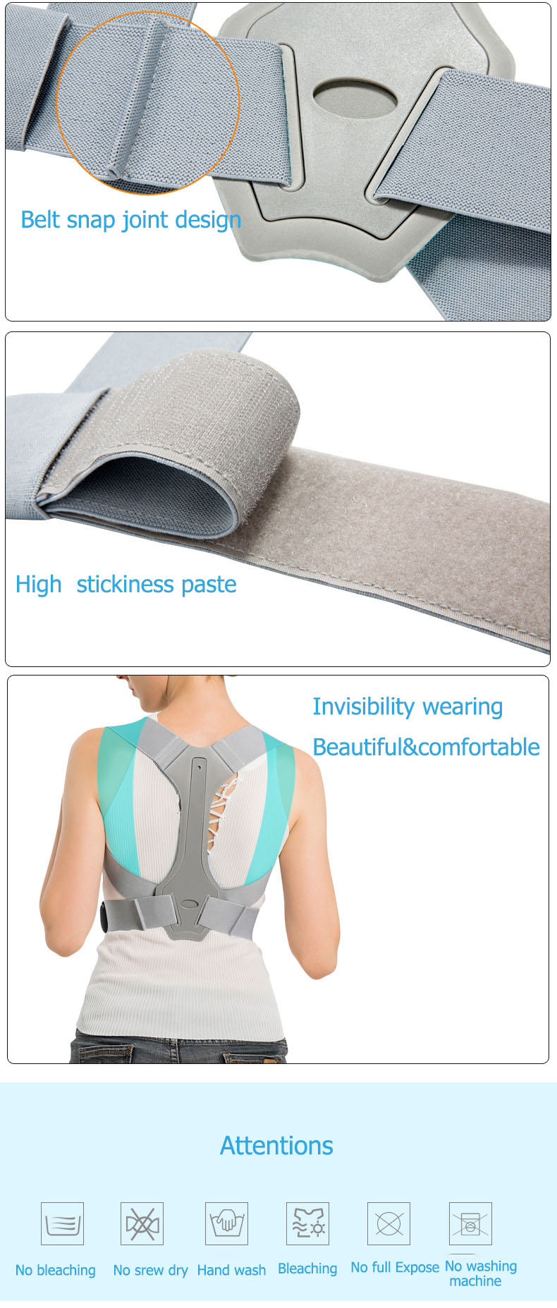 Adjustable Back Corrector Belt Magnetic Back Shoulder Support Posture Corrector Braces Magnet Back Posture Support